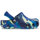 CROCS Classic Marbled Clog K Unisex Çocuk Terlik, Navy/Turbo Teal, 28/29