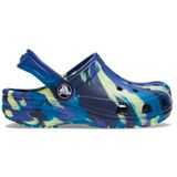 CROCS Classic Marbled Clog K Unisex Çocuk Terlik, Navy/Turbo Teal, 29/30