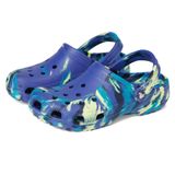 CROCS Classic Marbled Clog K Unisex Çocuk Terlik, Navy/Turbo Teal, 30/31