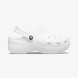 Crocs Classic Platform Clog Kadın Beyaz Terlik Düz 206750 Beyaz