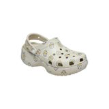 Crocs Classic Platform Floral Clog Sandalet, 38-39, 2126681WY, Bej, Kadın