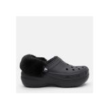 Crocs Classic Platform Fuzz Lined Clog 212854-001 Siyah Kadın Terlik