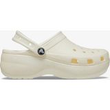 Crocs Classic Platform Glitter Clog Kadın Krem SANDALET.0WV - 0WV-Krem
