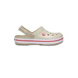 Crocs Crocband Bej Kırmızı Çizgili Çocuk Terlik