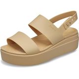 CROCS Crocs Brooklyn Low Wedge W Kadın Terlik, Cashew/Cashew, 37/38