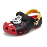 Crocs Erkek Çocuk Mickey Mouse Klasik Terlik, 30-31, 212295-90H, Black&Red