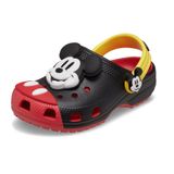Crocs Erkek Çocuk Mickey Mouse Klasik Terlik, 33-34, 212295-90H, Black&Red
