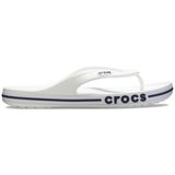 Crocs Erkek ve Kadın Bayaband Flip Flop | Günlük Parmak Arası Terlik | Duş Ayakkabıları, Beyaz/Lacivert, 15 Women/13 Men