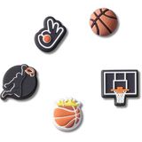 Crocs Jibbitz Spor & İlgi Alanları, Basketbol Takımı, 5 Pack