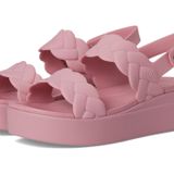 Crocs Kadın Brooklyn Dokuma Düşük Takozlu Platform Sandalet, Rosett Dokuma, 8