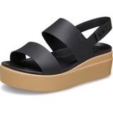 Crocs Kadın Brooklyn Düşük Kama Sandalet, Siyah/Kaju, 39.5 EU