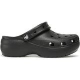 Crocs Kadın Classic Platform Clog Siyah Terlik Hafif ve Konforlu Günlük Kullanım İçin