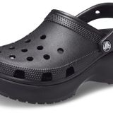 Crocs Kadın Classic Platform Clog W Terlik, Black, 38-39 EU
