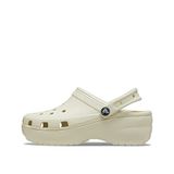 Crocs Kadın Classic Platform Clog W Terlik, Bone, 38-39 EU