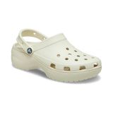 Crocs Kadın Classic Platform Clog W Terlik Sandalet ekru