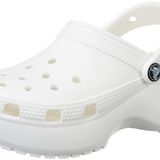 Crocs Kadın Classic Platform Clog W Terlik, White, 36-37 EU