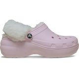 Crocs Kadın Klasik Astarlı Platform Takunya, Pembe Süt Bulanık, 8