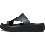Crocs Kadın Terlik 210834-GAT. Plt. Toe 001-BLACK Düz Topuklu Hafif ve Konforlu Tasarım - Siyah