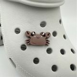 Crocs Terlik Süsü Ve Aksesuarı , Çanta Süsü Jibbitz 3d Yengeç 06 Görsel Figür Aksesuar Kahve