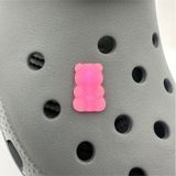 Crocs Terlik Süsü Ve Aksesuarı , Çanta Süsü Jibbitz Hribo Ayıcık Şeffaf Alt 06 Görsel Figür Aksesuar Neon Fuşya