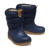 Crocs Uniseks-Çocuk Klasik Neo Puf Bot (Küçük Yürümeye Başlayan/Büyük Çocuk) Kar, Lacivert/Sakız, 6 Toddler