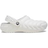 Crocs Üniseks Yetişkin Klasik Astarlı Overpuff & Geometrik Bulanık Takunya, Beyaz, 37/38 EU