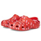 Crocs Uniseks-Yetişkin Klasik Grafik Takunya, Kiraz Kırmızısı/Kalpler ve Kelebekler, 6 Women/4 Men