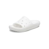 Crocs Uniseks-Yetişkin Klasik Slaytlar 2.0, Kadın ve Erkek Sandalet, Beyaz, 43/44 EU