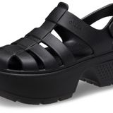Crocs Uniseks-Yetişkin Stomp Balıkçı Sandalet Topuklu, Siyah, 38/39 EU