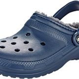 Crocs Unisex Classic Lined Clog Sandalet, Navy/Charcoal, 39-40