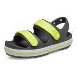 Crocs Unisex Çocuk Crocband Cruiser Sandal K/T Slate Grey/Acidity Terlik, Slate Grey/Acidity, 33/34 EU