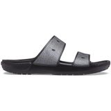 Crocs Unisex Klasik Batik İki Kayışlı Sandalet Slayt, Siyah/Siyah, 39/40 EU