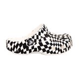 Crocs Warped Checker 211007-103 Kadın Terlik Siyah Beyaz