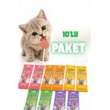 Crocus 10’lu Karışık Kedi Lolipop Ödül Paketi