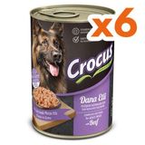 Crocus Dana Etli Sos İçinde Parça Etli 6x400 gr Köpek Konservesi