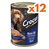 Crocus Kuzu Etli Sos Içinde Parça Etli 12x400 gr Köpek Konservesi
