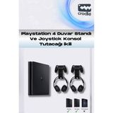 Crodle 3'lü Fırsat Ps4 Slim ve Ps4 Pro Için Duvar Standı ve Joystick Konsol Tutacağı Kırılmaz Stand Yerden Tasarruf Gaming Aksesuar