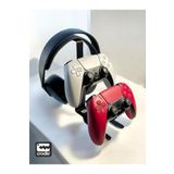 Crodle Duvara Monte Edilebilen Masaüstü Metal Siyah Ps4 Ps5 Xbox Joystick Controller Tutucu Kulaklık Standı