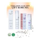 Croen Beauty Bb Krem & Güneş Kremi 2'li Set Spf50+koruma Nemlendirici Leke Karşıtı, Cilt Tonu Eşitleyici Bakım