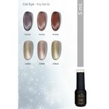 CROJE KALICI OJE Kalıcı Oje Kışa Özel Koyu Cat Eye (Kedi Gözü) Serisi (5 ML) (6 Adet)