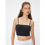 Crop Atlet Basic İp Askılı Slim Fit