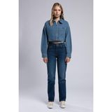 Crop Kadın Jean Ceket Denim - L