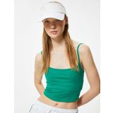 Crop Sporcu Atleti İnce Askılı Slim Fit