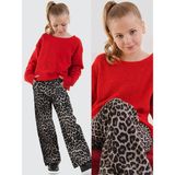 Crop Top Kız Çocuk Kırmızı Sweatshirt - 10 Yaş