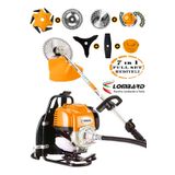 Cros LOMBARD İtalia 20 HP 7 İN 1 Sırt Tipi Benzinli Motorlu Ot Çalı Tırpanı Çim Biçme Makinesi Canavar Başlık