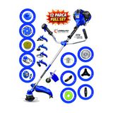 Cros LOMBARD İtalia 2025 Özel Seri 8 İn 1 FULL Set Yan Tipi Benzinli Motorlu Ot Çalı Tırpanı Çim Makinesi 3.2 HP
