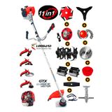 Cros LOMBARD İtalia FUL Set Yan Tipi Benzinli Tırpan + Toprak Eşeleme + Akrobat Çapa Roket Başlık Pro 860 11 İn 1