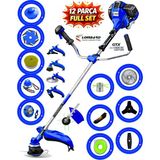 Cros Lombard İtaly Özel Seri 12 Parça Full Set Yan Tipi Benzinli Tırpan Ot Çim Çalı Biçme Makinası Güçlü Performans