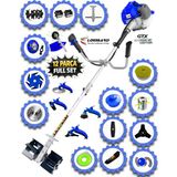 Cros Lombard İtaly TEC 880 Benzinli Yan Tipi Tırpan Ot Çim Çalı Biçme Makinası 15 Parça Full Set Güçlü Performans