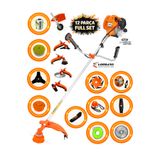 Cros LOMBARD İtaly VTEC-800 Motor Yan Tipi Benzinli Tırpan Ot Çim Çalı Biçme Makinası Güçlü Yüksek